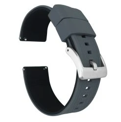 Barton Watch Bands Smoke Grey Top / Black Bottom | Elite Silicone