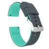 Barton Watch Bands Smoke Grey Top / Mint Green Bottom | Elite Silicone -Barton Watch Bands Shop smoke grey top mint green bottom elite silicone elite silicone barton watch bands 986455