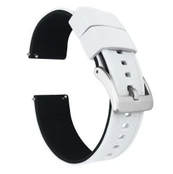 Barton Watch Bands White Top / Black Bottom | Elite Silicone