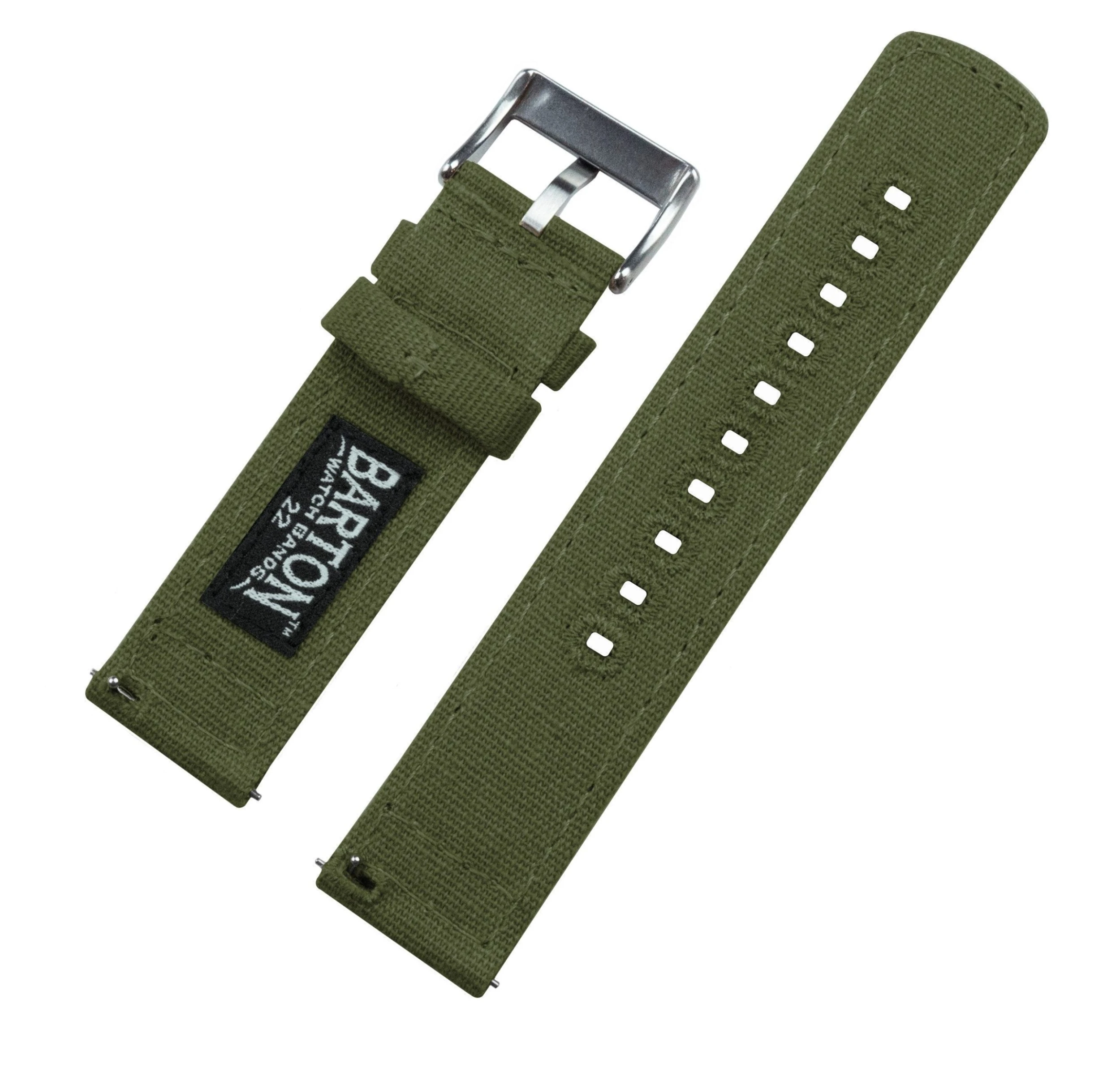 Barton Watch Bands Withings Nokia Activité And Steel HR | Army Green Canvas 5 Barton Watch Bands Withings Nokia Activité And Steel HR | Army Green Canvas - Image 3