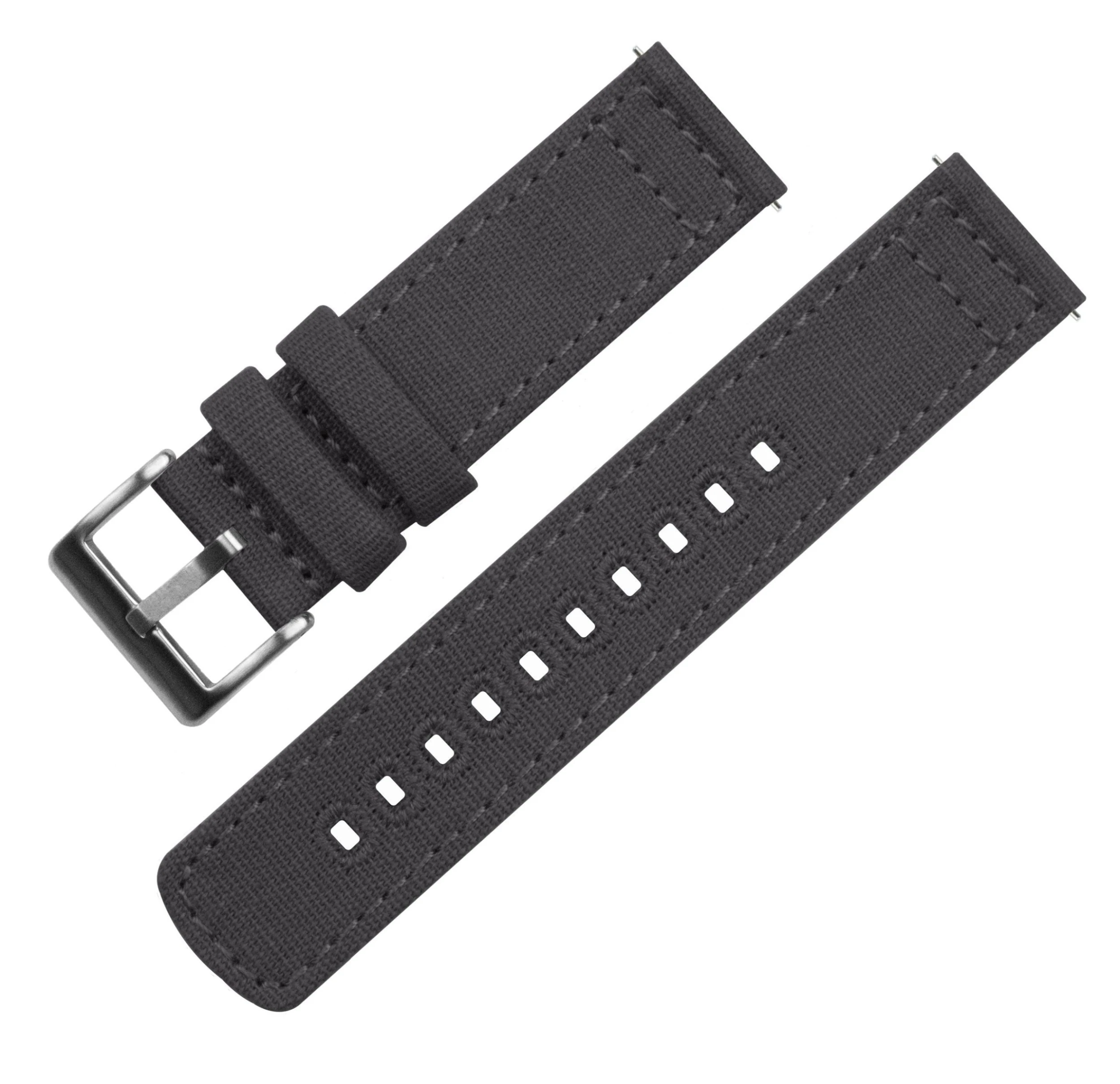 Barton Watch Bands Withings Nokia Activité And Steel HR | Smoke Grey Canvas 4 Barton Watch Bands Withings Nokia Activité And Steel HR | Smoke Grey Canvas - Image 2