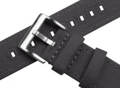 Barton Watch Bands Zenwatch & Zenwatch 2 | Smoke Grey Canvas -Barton Watch Bands Shop zenwatch zenwatch 2 smoke grey canvas zenwatch watch band barton watch bands 506694